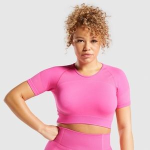 Gymshark Cyber Pink Ultra Seamless Crop Top